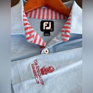 FootJoy Ritz Carlton Members  Club Polo Shirt Large Golf EUC